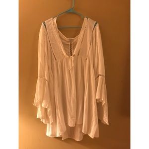 White lace cutout beach cover up! size - medium